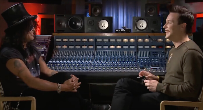 Slash conversando com Mark Hoppus