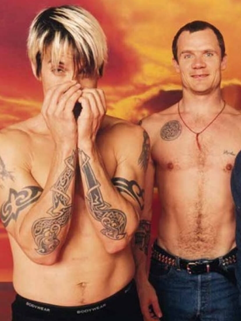 Anthony Kiedis e Flea, do Red Hot Chili Peppers