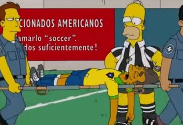 Os Simpsons prevendo lesão de Neymar