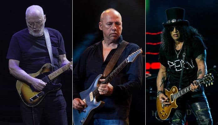 David Gilmour, Mark Knopfler e Slash estão juntos em "We Are the World" das guitarras