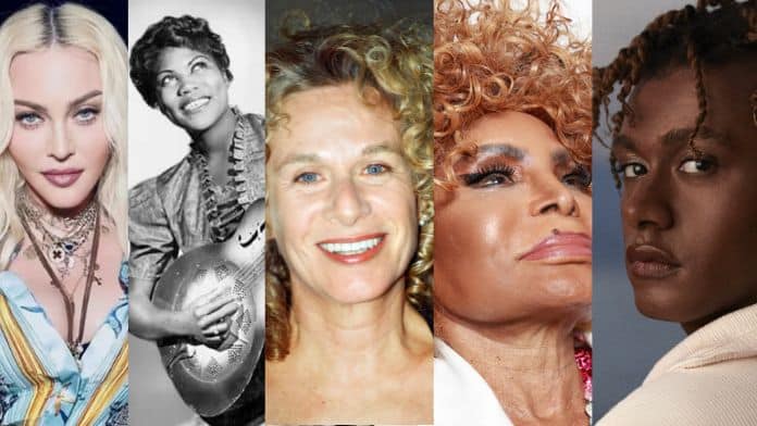 dia da mulher, madonna, sister rosetta tharpe, carole king, elza soares, liniker