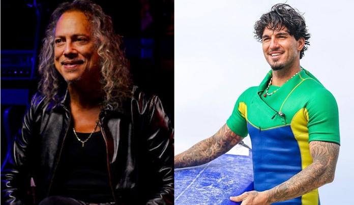 Kirk Hammett fica impressionado e compartilha foto de Gabriel Medina