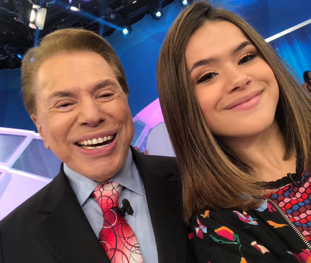 Silvio Santos e Maisa juntos no SBT